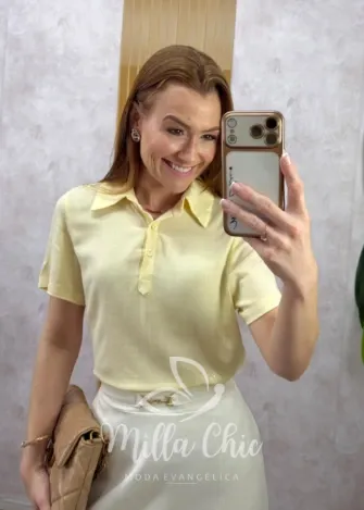 Milla Chic - Camisa Suzana ✨- Manteiga