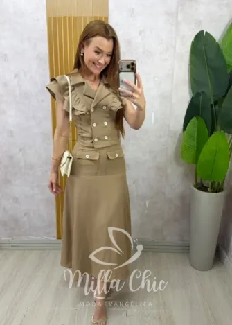 Milla Chic - Conjunto Paula – Alfaiataria Twill - Fendi
