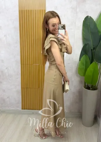 Milla Chic - Conjunto Paula – Alfaiataria Twill - Fendi