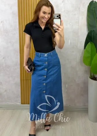 Milla Chic - Saia Jeans Emma