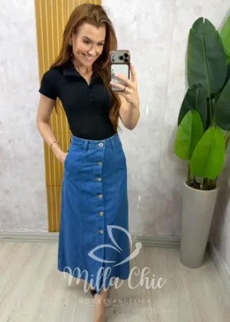 Milla Chic - Saia Jeans Emma