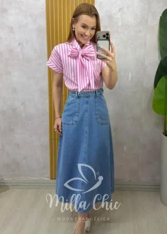 Milla Chic - Saia Jeans Marina