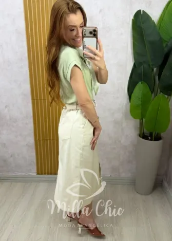 Milla Chic - Saia Juliana - Bege
