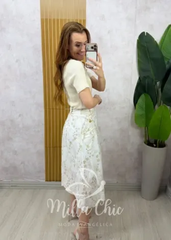 Milla Chic - Saia Kéfera em Lesie algodão