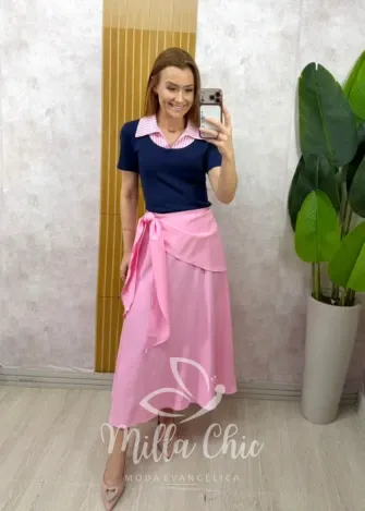 Milla Chic - Saia Luana em poliamida - Preta (cópia)