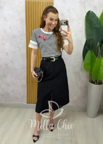 Milla Chic - Saia Marluci - Bege (cópia)