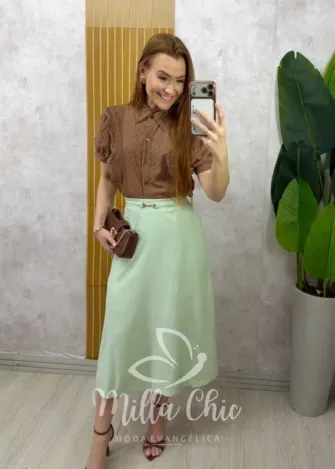 Milla Chic - Saia Naiara em Linho