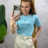 Milla Chic – T-shirt Deus Faz Tudo Novo – Azul Milla Chic - T-shirt Deus Faz Tudo Novo - Azul