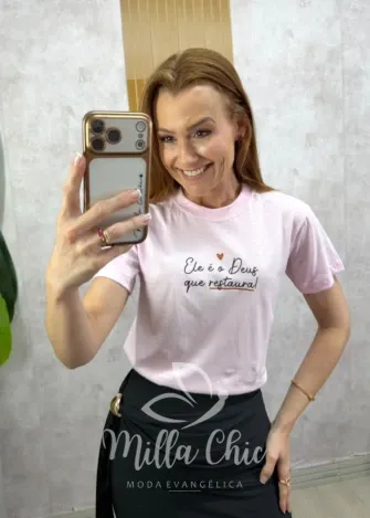 Milla Chic - Tshirt Restaura - Branca (cópia)