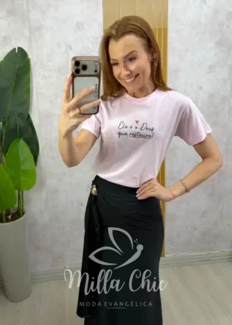 Milla Chic - Tshirt Restaura - Rosa
