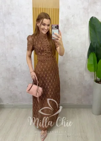 Milla Chic - Vestido Antonella em Guipper - Branco (cópia)