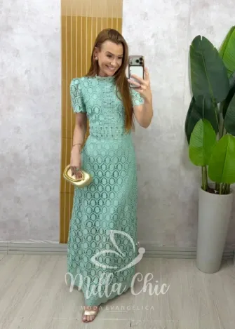 Milla Chic – Vestido Antonella em Guipper – Verde Milla Chic - Vestido Antonella em Guipper - Verde