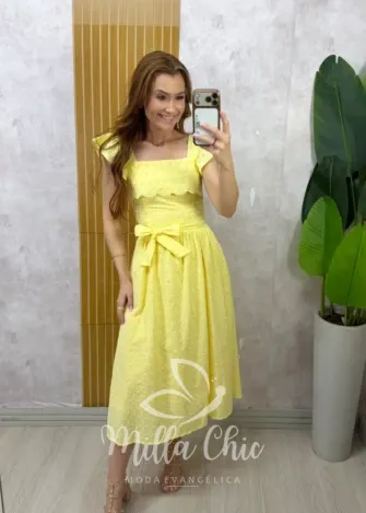 Milla Chic - Vestido Francielle - Manteiga