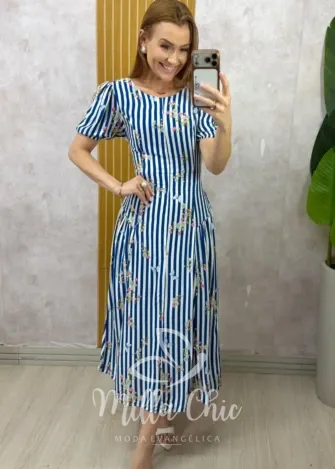 Milla Chic - Vestido Giovana - Azul