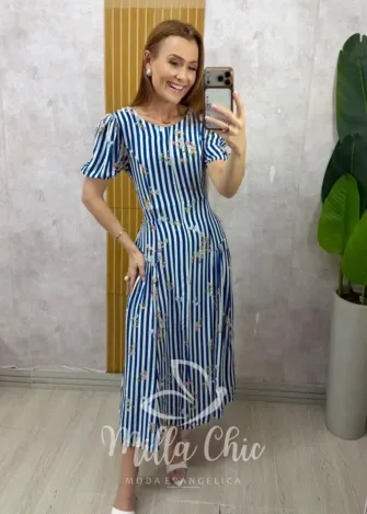 Milla Chic - Vestido Giovana - Azul
