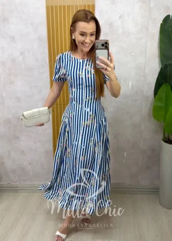 Milla Chic - Vestido Giovana - Azul