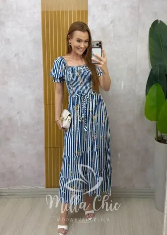 Milla Chic - Vestido Idalina - Azul