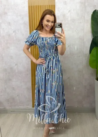 Milla Chic - Vestido Idalina - Azul