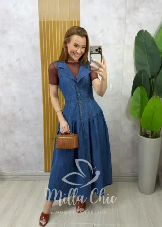 Milla Chic – Vestido Jeans Jaqueline Milla Chic - Vestido Jeans Jaqueline