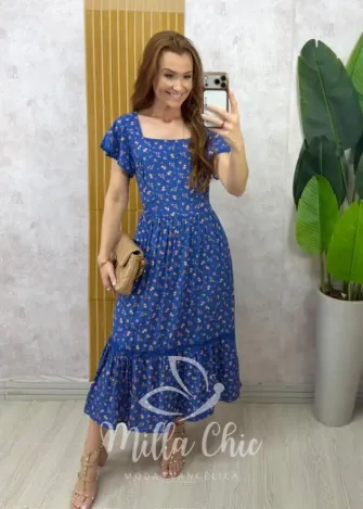 Milla Chic - Vestido Larissa em Viscolinho - Bordô (cópia)