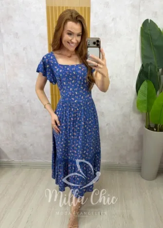 Milla Chic - Vestido Larissa em Viscolinho - Bordô (cópia)