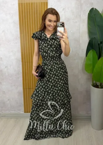 Milla Chic - Vestido Longo Geralda - Preto