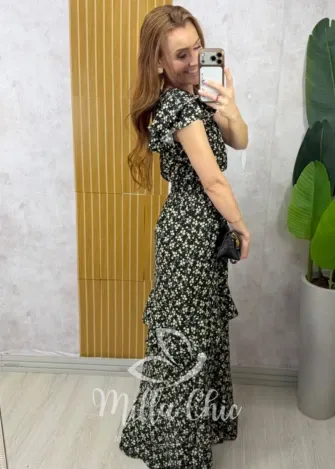Milla Chic - Vestido Longo Geralda - Preto