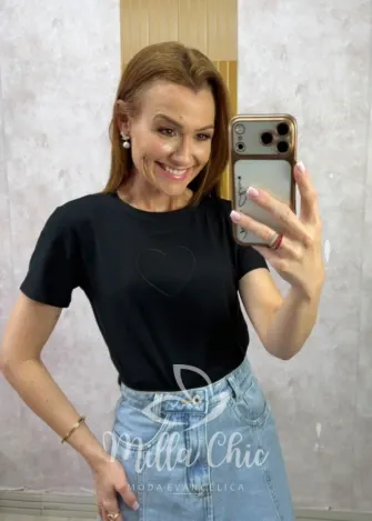 Milla Chic - Blusa Amora - Preta