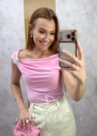 Milla Chic - Blusa Fabiana - Rosa