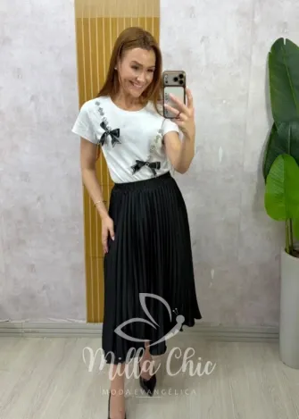 Milla Chic - Blusa Geovana — Tricô Modal Estilo Colete - Branco (cópia)