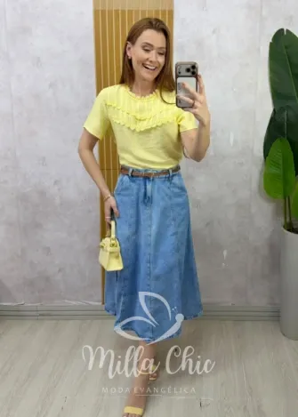 Milla Chic - Blusa Josiane 💛 - Manteiga