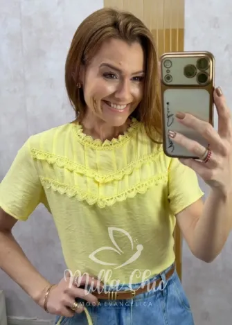 Milla Chic - Blusa Josiane 💛 - Manteiga