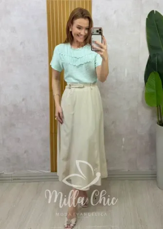 Milla Chic - Blusa Josiane 💚 - Verde Menta