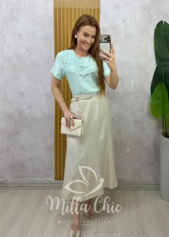 Milla Chic - Blusa Josiane 💚 - Verde Menta