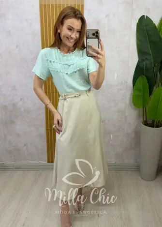 Milla Chic - Blusa Josiane 💚 - Verde Menta