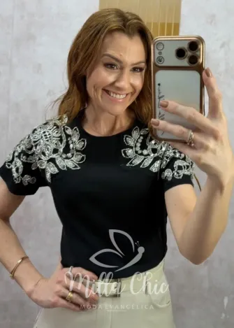 Milla Chic - Blusa Miriane 🖤 - Preta