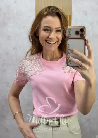 Milla Chic – Blusa Miriane 💗 – Rosa Milla Chic - Blusa Miriane 💗 - Rosa