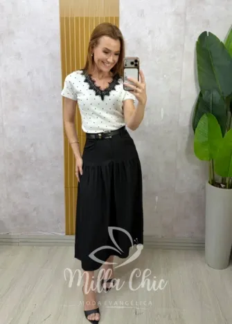 Milla Chic - Saia Eloá — Alfaiataria com Cinto - Marrom (cópia)