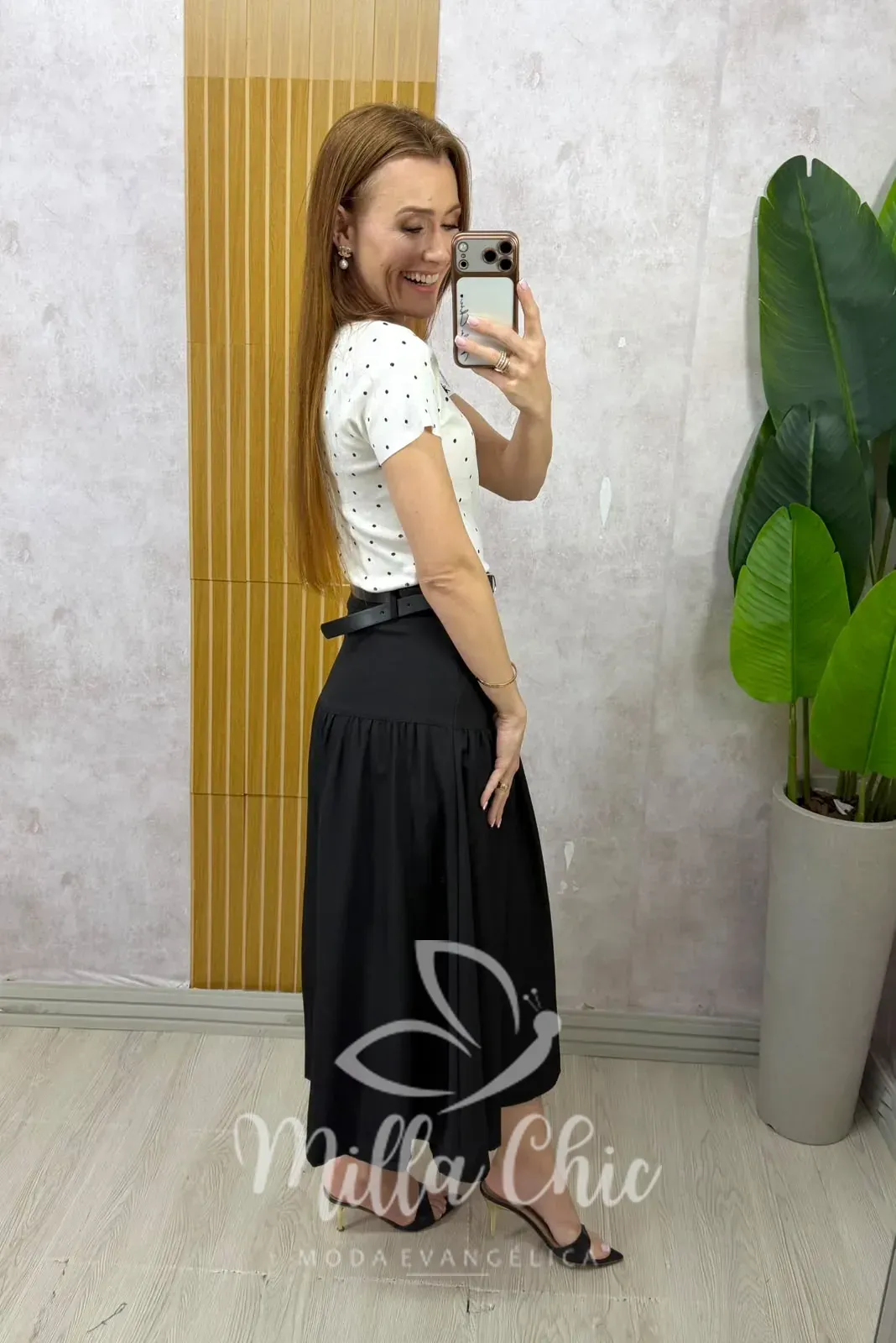 Milla Chic – Saia Eloá — Alfaiataria com Cinto – Marrom (cópia) Milla Chic - Saia Eloá — Alfaiataria com Cinto - Marrom (cópia)