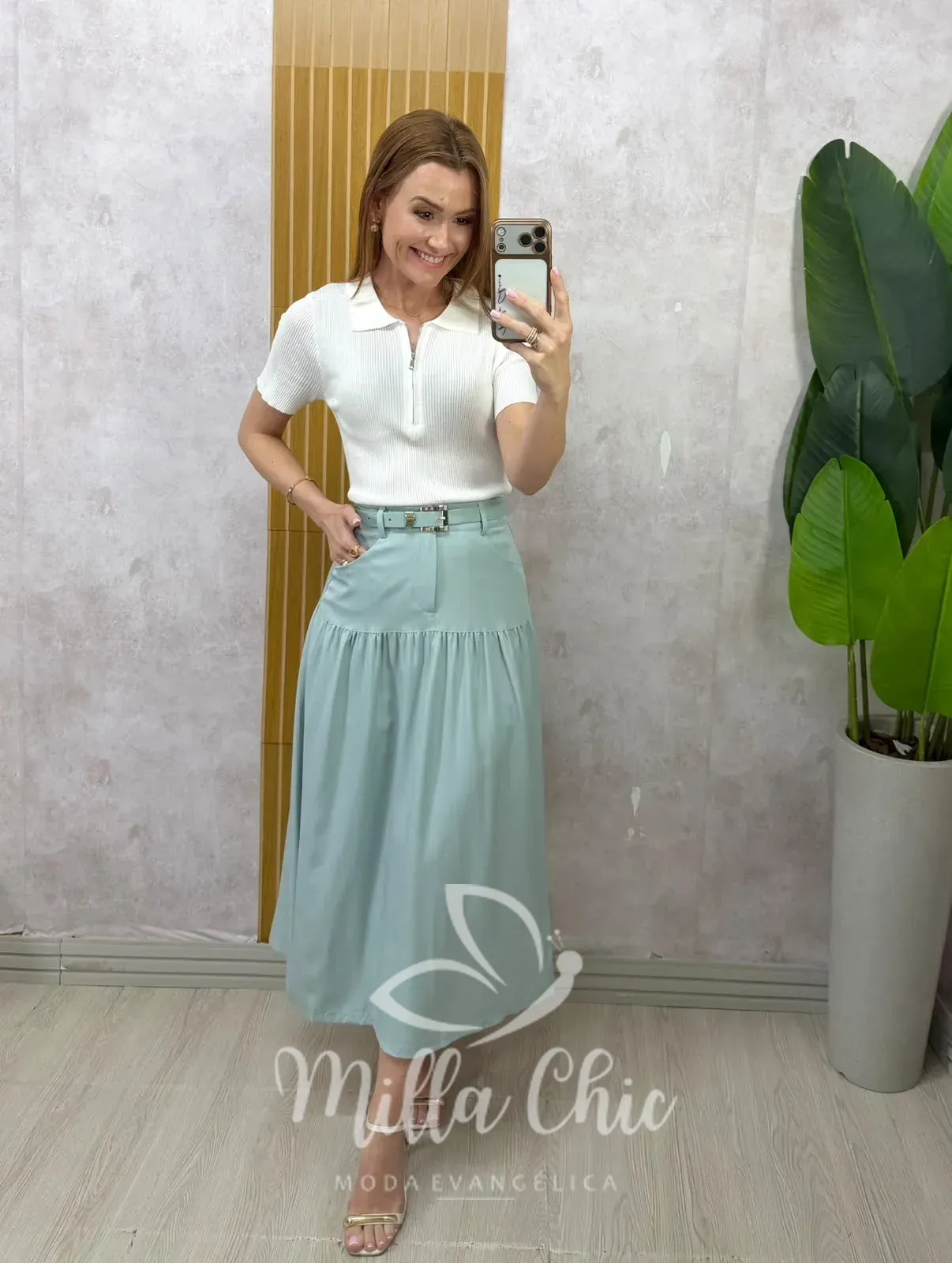 Milla Chic – Saia Eloá — Alfaiataria com Cinto – Preta (cópia) Milla Chic - Saia Eloá — Alfaiataria com Cinto - Preta (cópia)