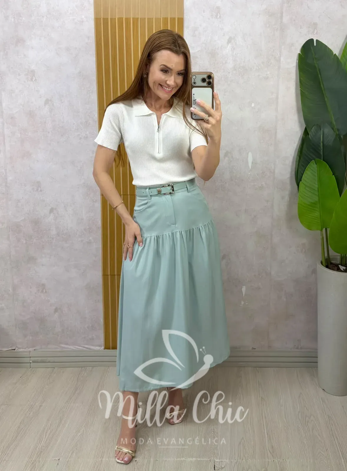 Milla Chic – Saia Eloá — Alfaiataria com Cinto – Preta (cópia) Milla Chic - Saia Eloá — Alfaiataria com Cinto - Preta (cópia)
