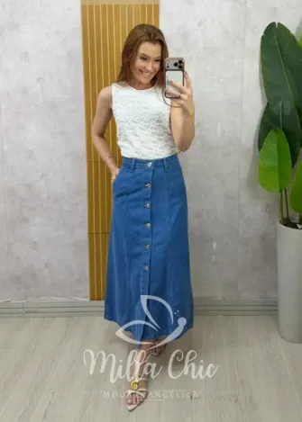 Milla Chic - Saia Jeans Emma