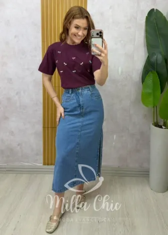 Milla Chic - Saia Jeans Margarida