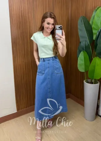 Milla Chic - Saia Jeans Marina