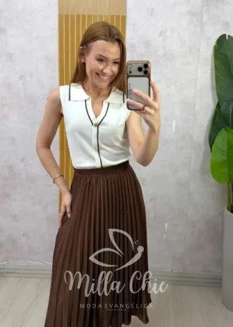 Milla Chic - Saia Luana em poliamida - Rosa (cópia)