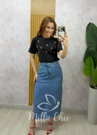 Milla Chic - T-shirt Cereja  ✨