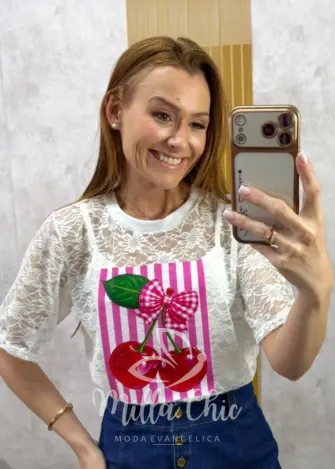 Milla Chic - T-shirt de Renda Melina - Acessórios Fashion (cópia)