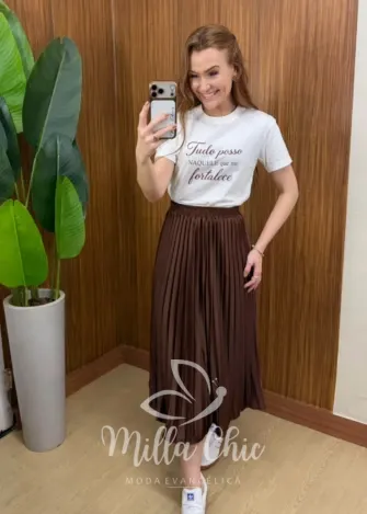 Milla Chic - Tshirt Carol em Viscolycra - Azul (cópia)