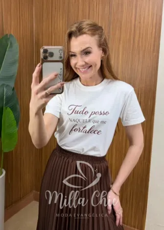 Milla Chic - Tshirt Carol em Viscolycra - Azul (cópia)