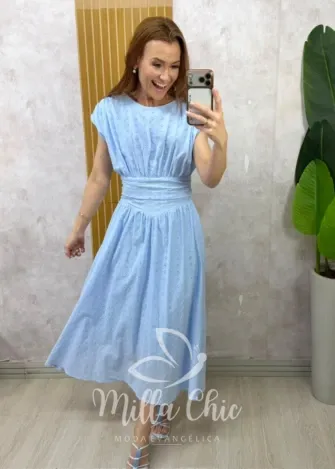Milla Chic - Vestido Ana Laura — Lese de Algodão Bordado - Rosa (cópia)